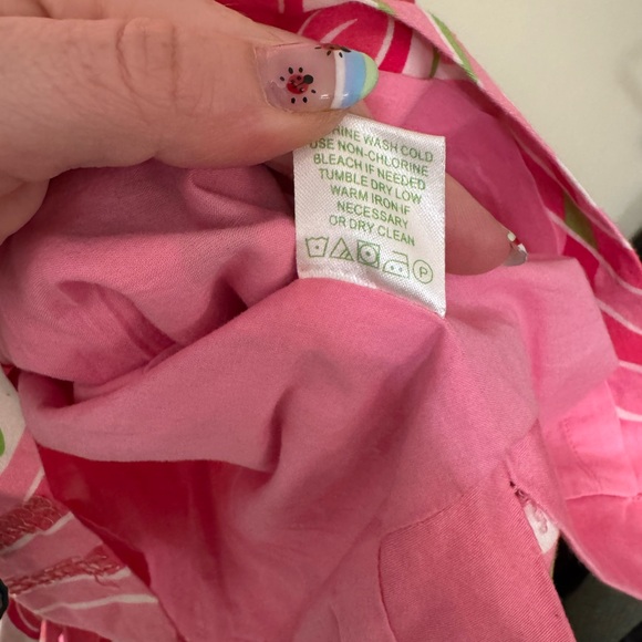 Pink Lilly Pulitzer Floral Pattern Sleeveless Shift Dress - Picture 5 of 8